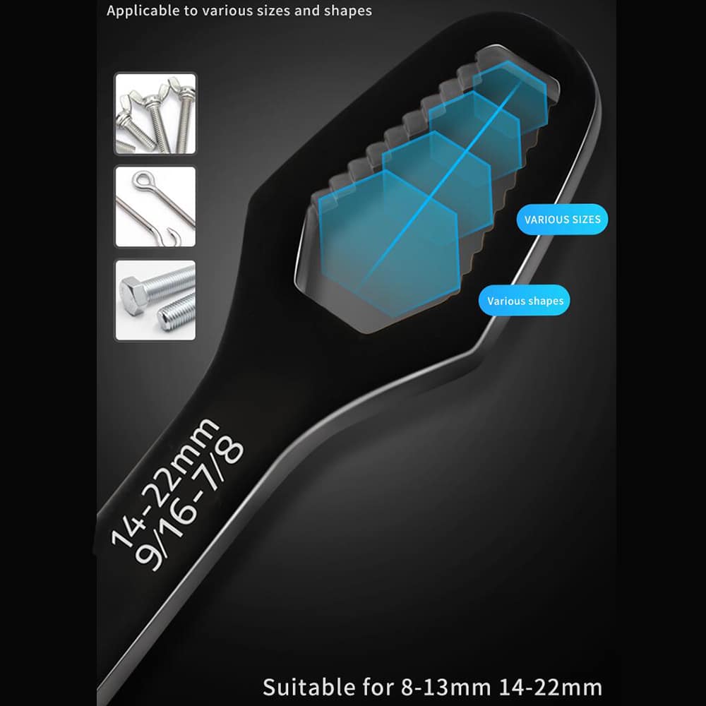 Justerbar 8-22 mm. universal skruenøgle