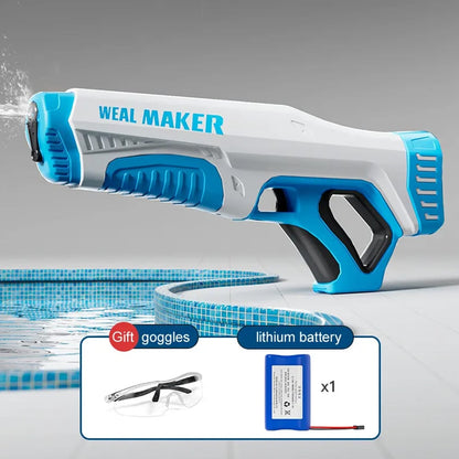 Elektrisk Kraftfuld Vandpistol der selv suger vand op når den genlader