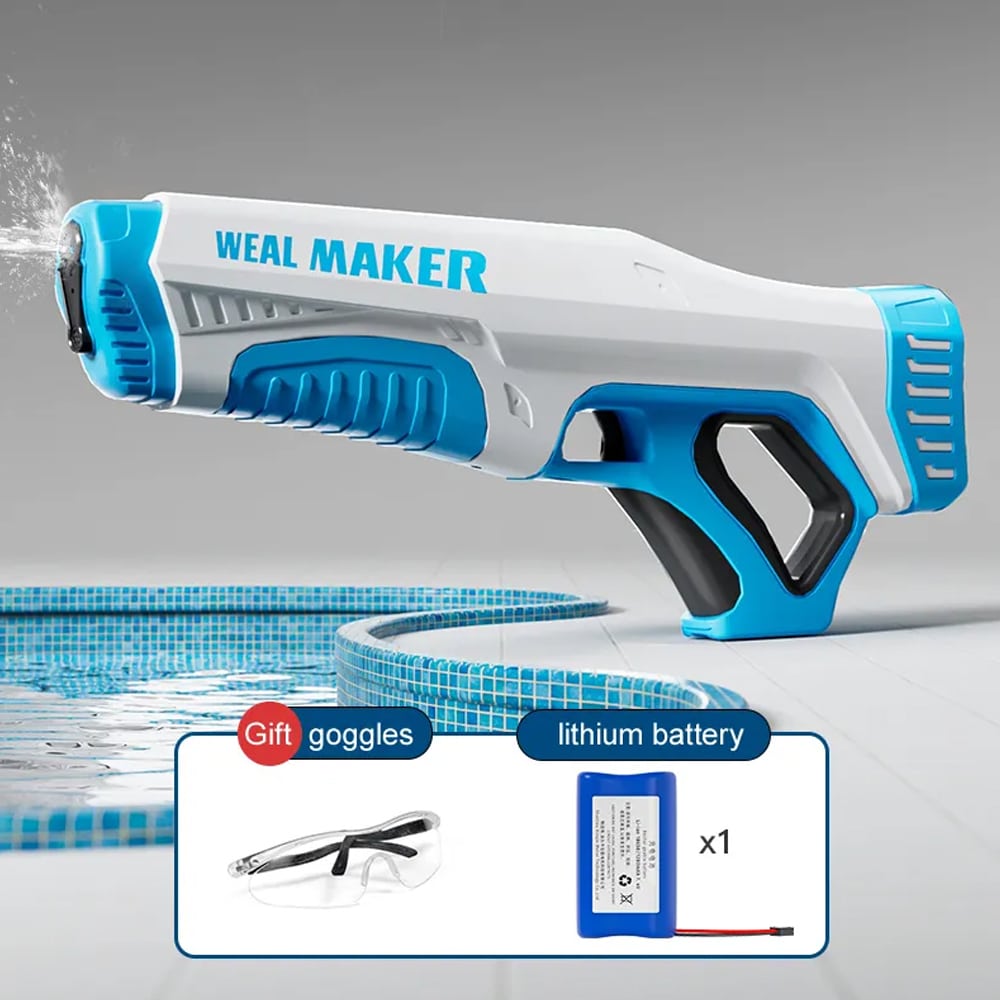 Elektrisk Kraftfuld Vandpistol der selv suger vand op når den genlader