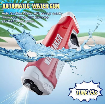 Elektrisk Kraftfuld Vandpistol der selv suger vand op når den genlader
