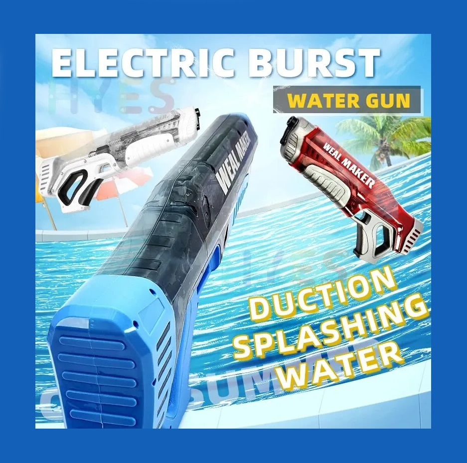 Elektrisk Kraftfuld Vandpistol der selv suger vand op når den genlader