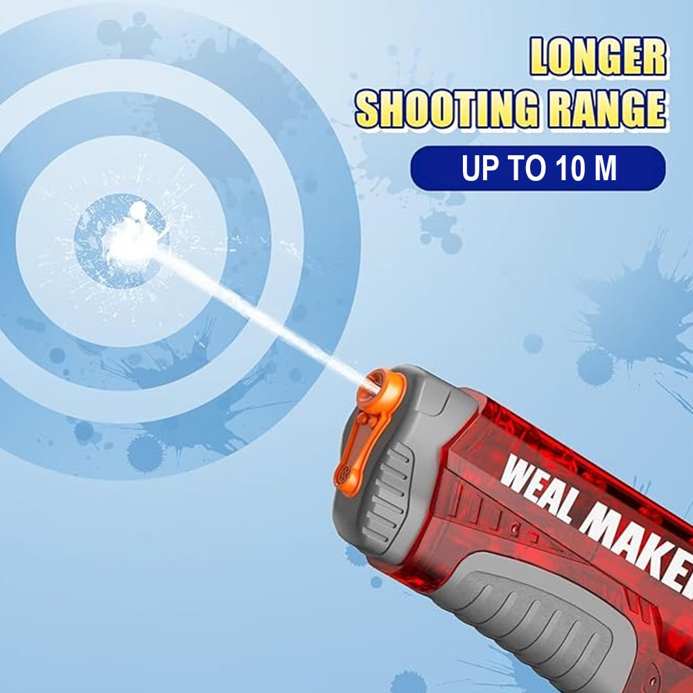 Elektrisk Kraftfuld Vandpistol der selv suger vand op når den genlader