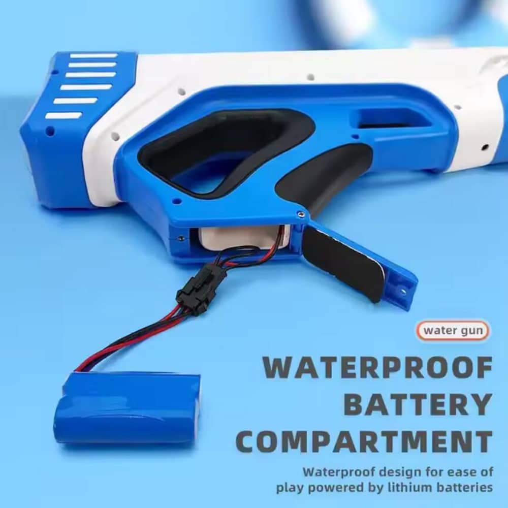 Elektrisk Kraftfuld Vandpistol der selv suger vand op når den genlader
