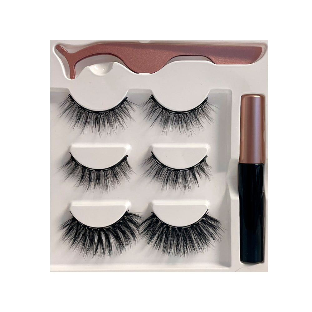 Magnetiske Øjenvippe Kit - 3 par - genanvendelige -