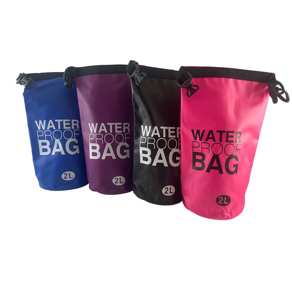 Dry bag 2 liter - Vandtæt taske - flere friske farver -