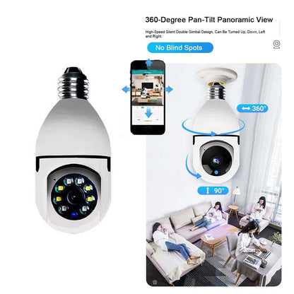 360° WiFi IP Kamera med Tilt Funktion, Nattesyn, Bevægelsesdetektion, 2-vejs Lyd og LED-Lys