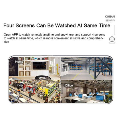 360° WiFi IP Kamera med Tilt Funktion, Nattesyn, Bevægelsesdetektion, 2-vejs Lyd og LED-Lys