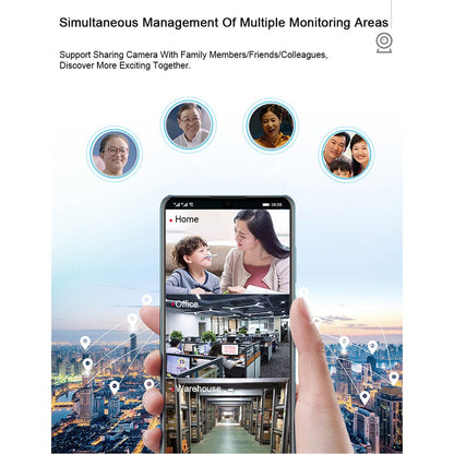 360° WiFi IP Kamera med Tilt Funktion, Nattesyn, Bevægelsesdetektion, 2-vejs Lyd og LED-Lys