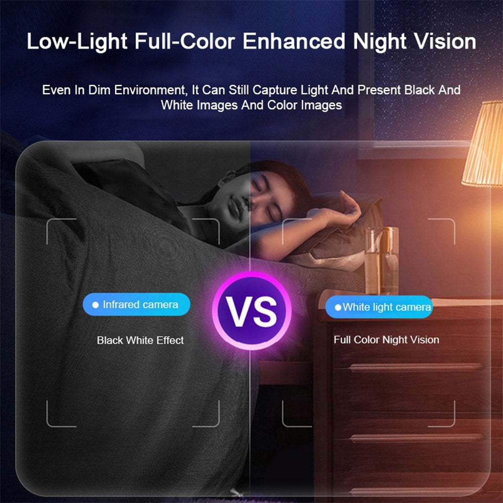 360° WiFi IP Kamera med Tilt Funktion, Nattesyn, Bevægelsesdetektion, 2-vejs Lyd og LED-Lys