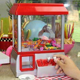 Slikautomat m/gribeklo, lys & lyd - Candy Grabber
